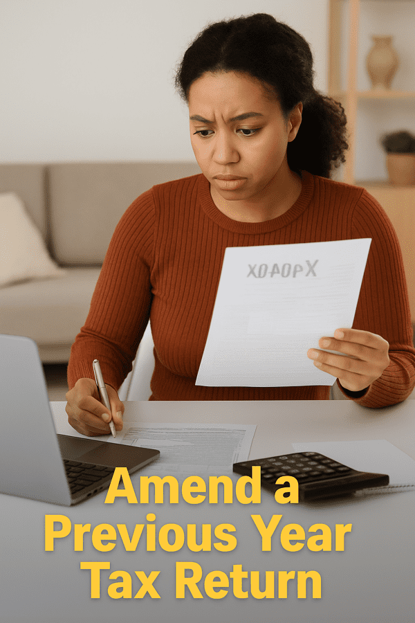 Amend a Previous Tax Return